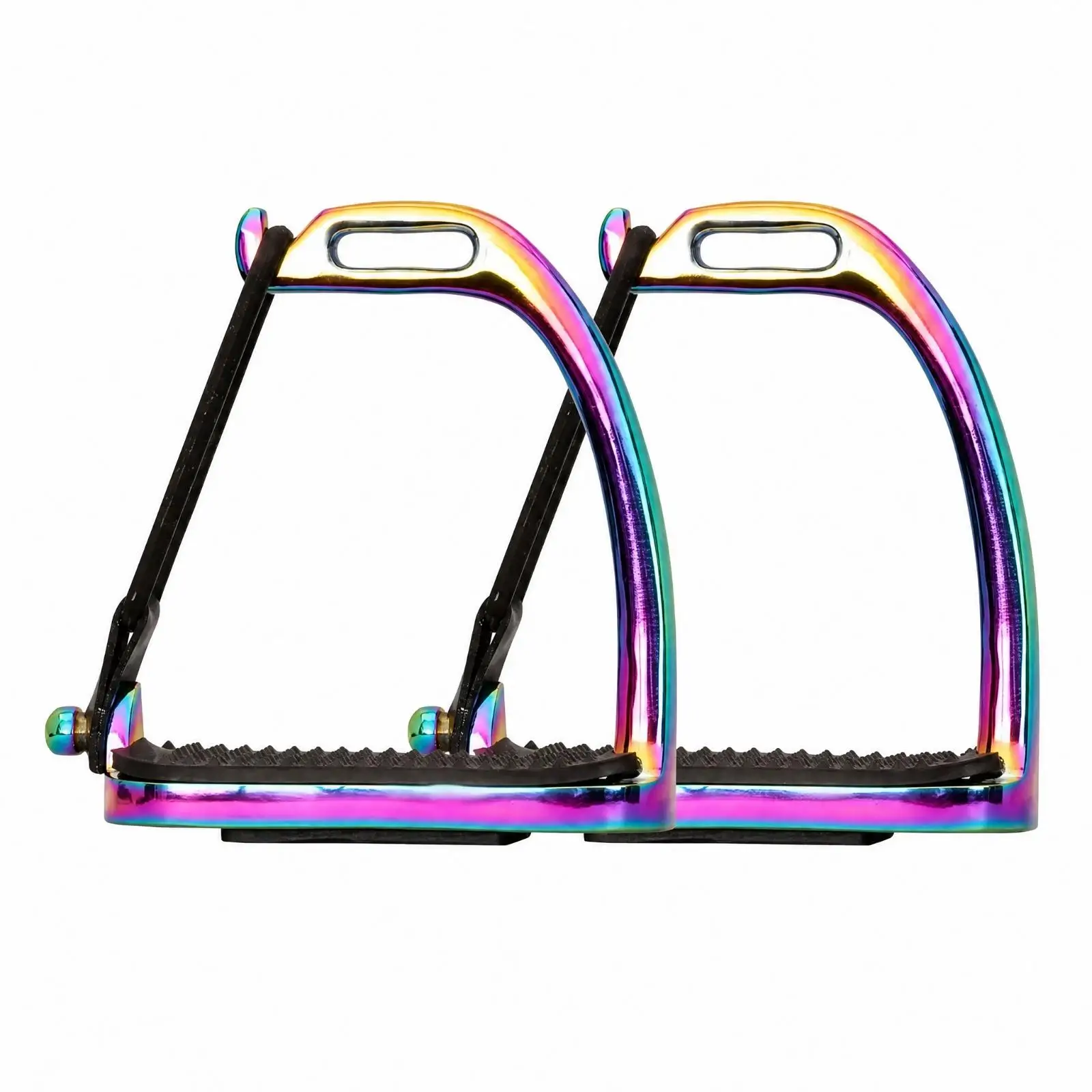 Equestrian Safety Stirrups Iridescent for Everyday Schooling, Horseback Riders