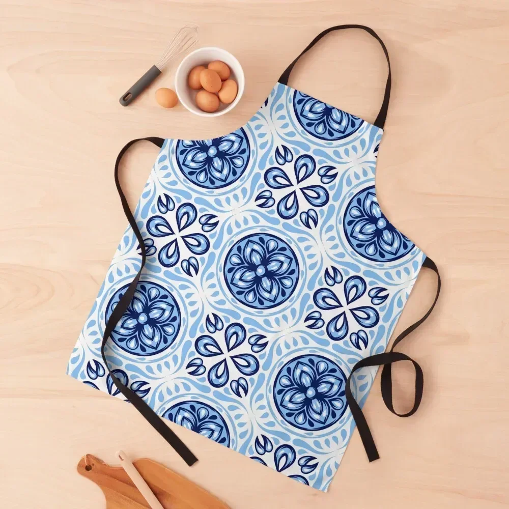 

Italian Ceramic Tile Pattern Apron Kitchen Special Accessories painters Apron
