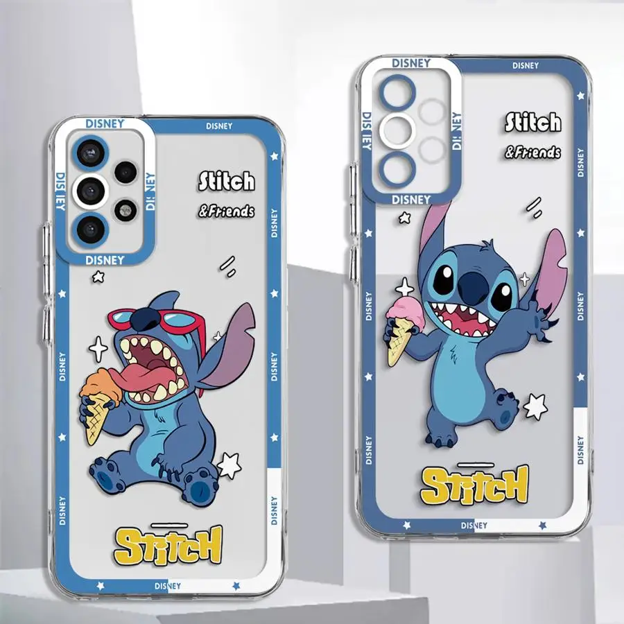 Disney Stitch Cute Phone Case for Samsung Galaxy A21s A52s A06 A02 A03s A71 4G A51 A10s A20s A50s A31 A04e A05s Clear Soft