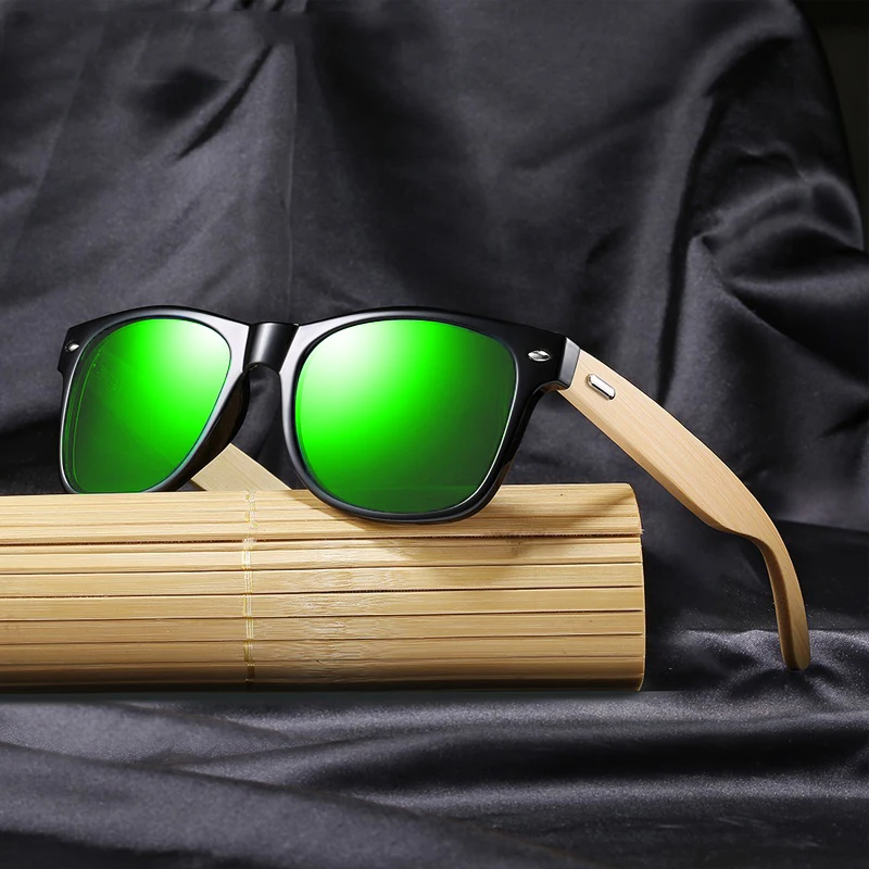 

2022 Men Women Classic Polarized UV400 Sunglasses Vintage Bamboo Wood Driving Sun Glasses Black Fishing Eyewear UV400 Eyeglasses