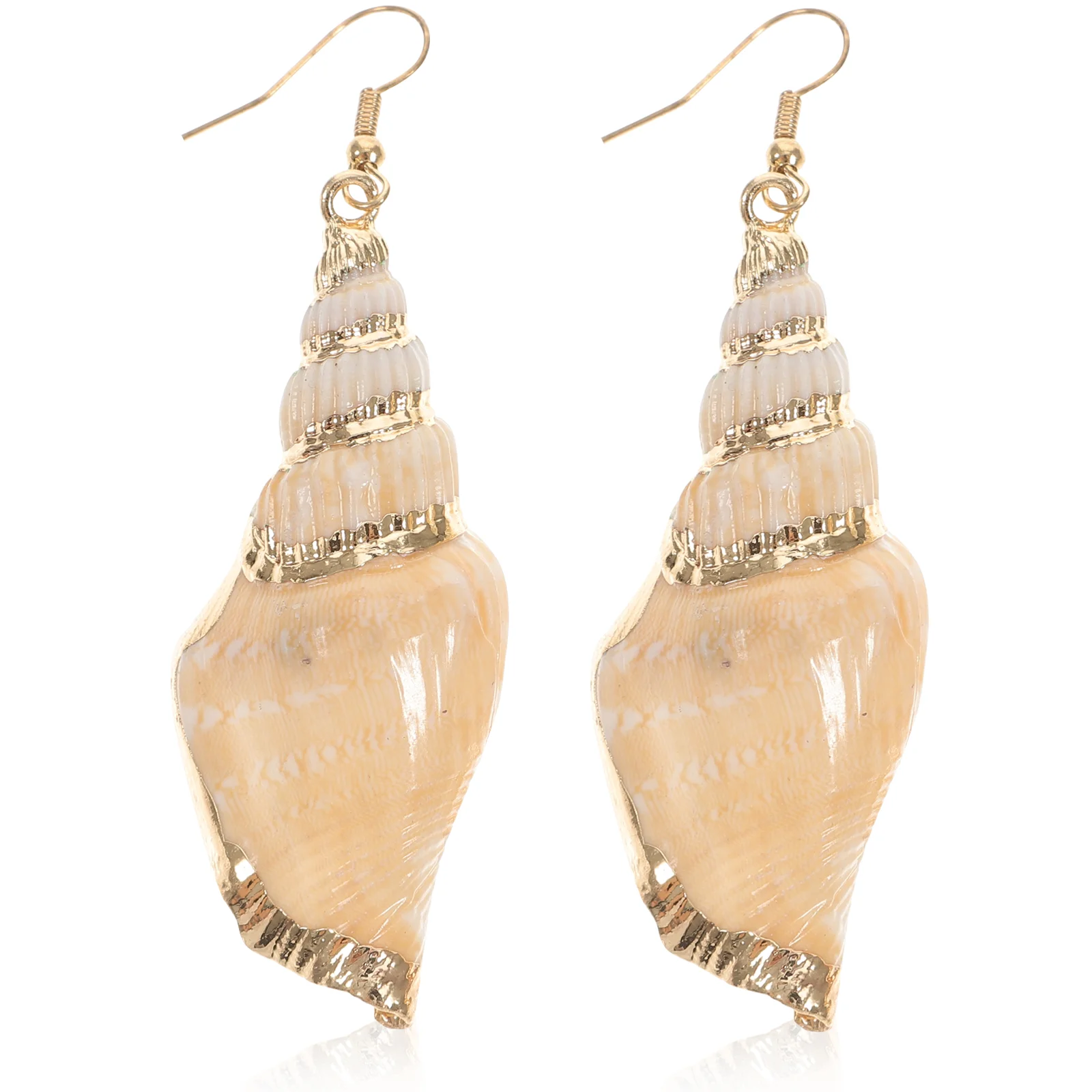 Earrings Fashion for Women Acrylic Boho Jewelry Wicker Shell Beautiful Conch Woman