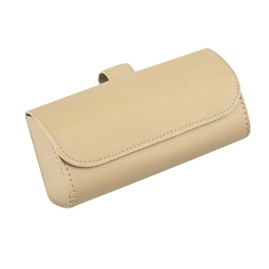 

Sunglasses Holder for Car Sun Visor, Leather Auto Eyeglasses Storage Case with Hidden Magnetic Closure, Protective Glasses Orga
