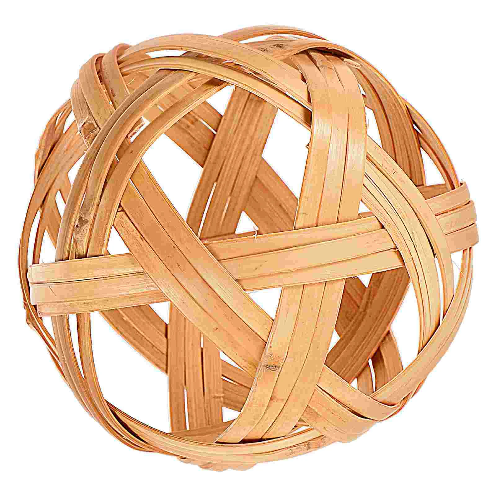 Bamboo Hollow-out Ball Decoration Multi-function Woven Bamboo Ball Home Desktop Adornment bamboo woven ball