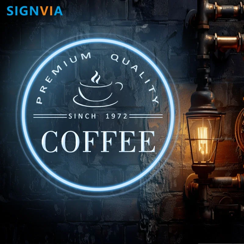 Coffee Custom Neon Signs 3D Engraving USB Power Supply Café Café Display Light Signs, Friend Gifts, Store Display Light Signs