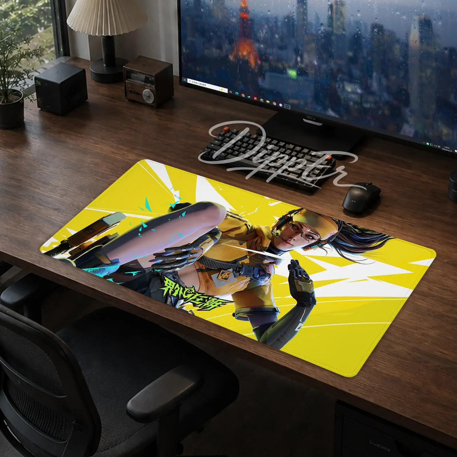 

Fragpunk Mouse Pad Gaming office Desk Mat Non-slip Large Mousepad DIY Keyboard Pad stitched edge rubber base