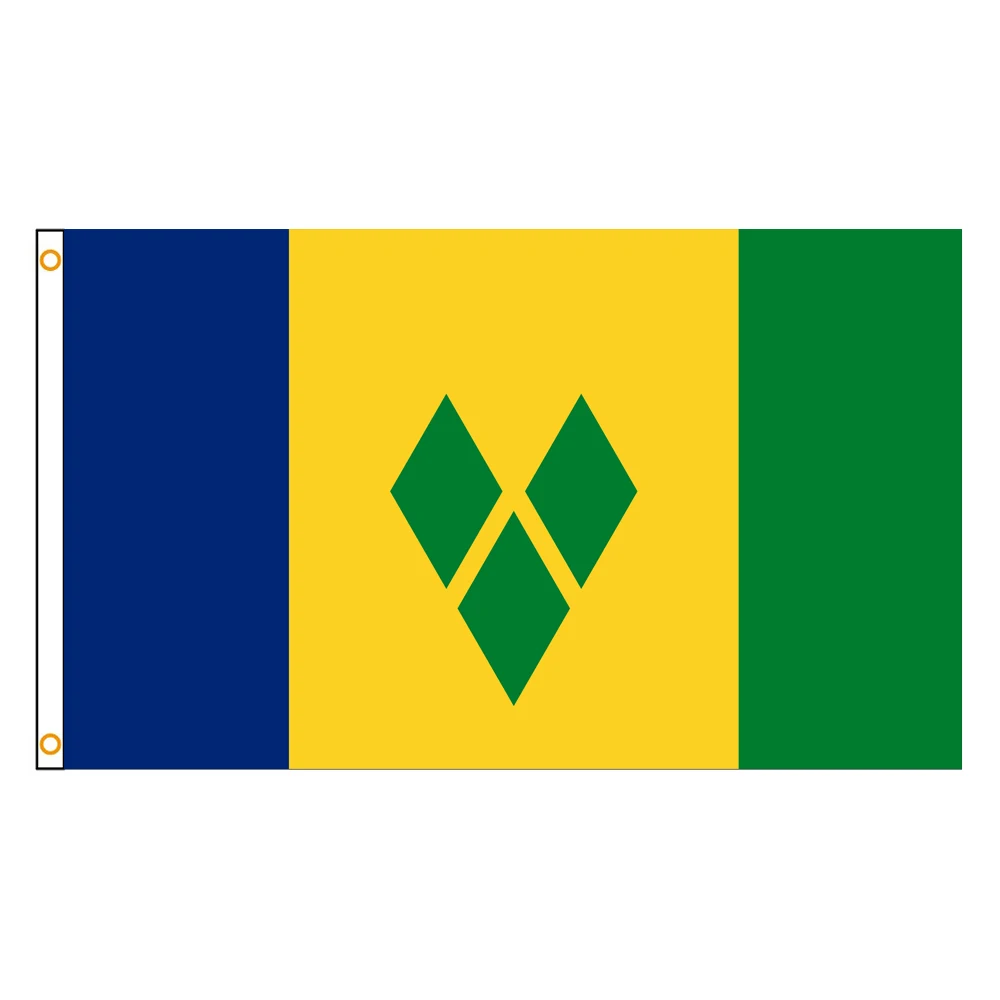 60×90 90x150 120×180CM Saint Vincent and the Grenadines Flag Polyester Printed Banner Tapestry For Decor