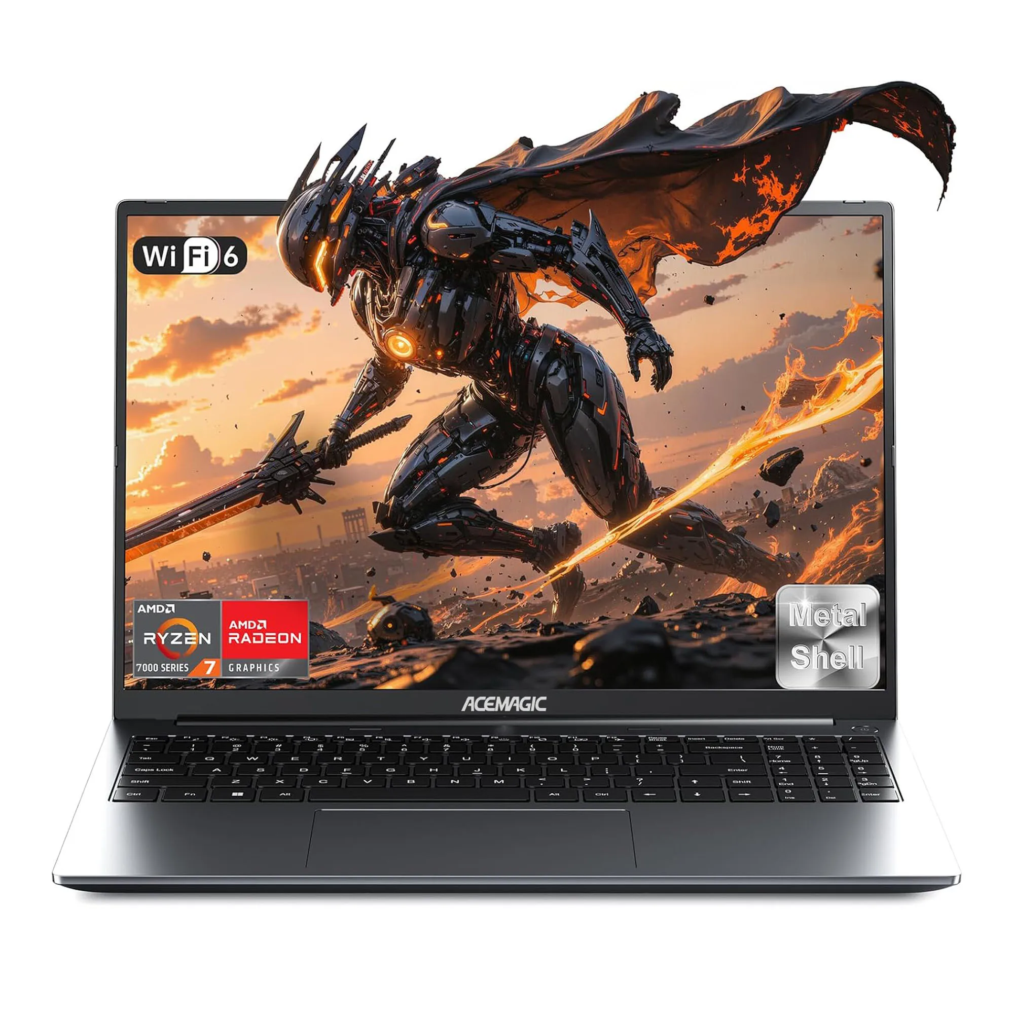 

ACEMAGIC RX16 AMD Ryzen 7 7735HS 16" Ultra Slim 4400MAH Laptop 16GB LPDDR5 Ram 512GB Rom Windows 11Pro BT5.2 Wifi 6 Notebook