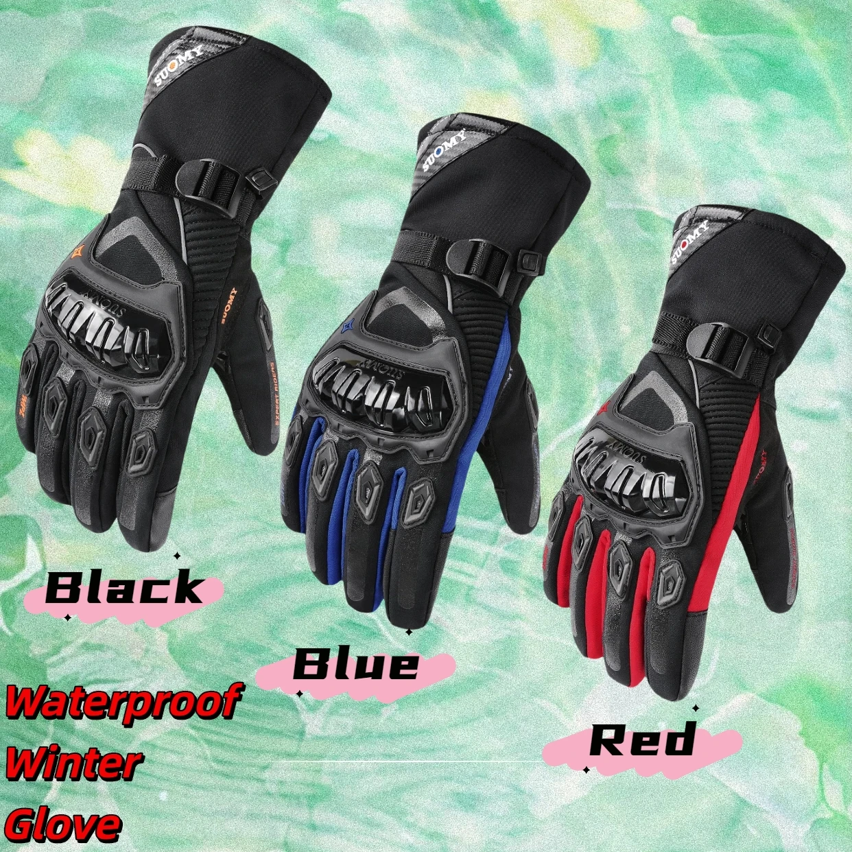 

Waterproof Motorcycle Gloves - Winter Thermal, Lengthened Cuff with Anti-Slip Grip for All-Round Riding Protection