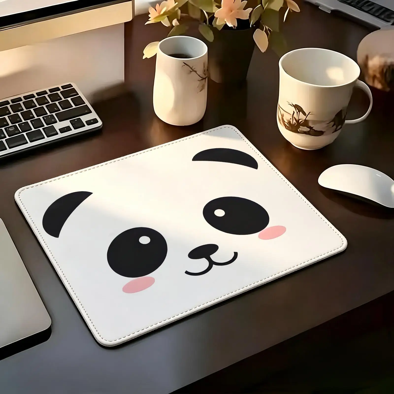 Compact Gaming Mat,Reinforced Stitched Edge,Minimalist Cute Animals Portable Non‑Slip Pad for Laptop Office & E‑Sports Game Play