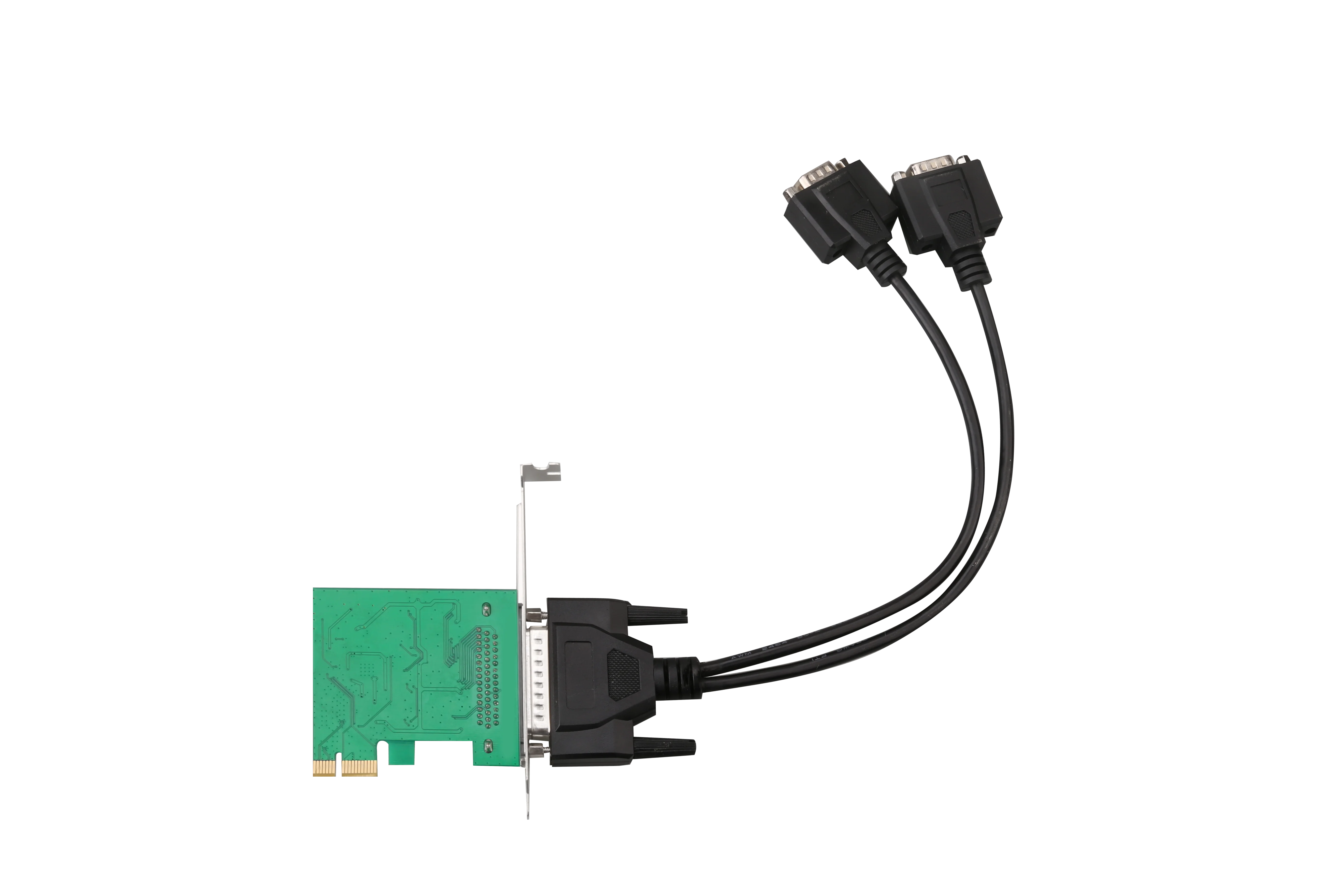 2 منفذ PCIe Rs232 بطاقة مهايئ مسلسل منخفض المستوى PCI Express إضافة على بطاقة ASIX/AX99100 بطاقة توسيع مع كابل الاختراق