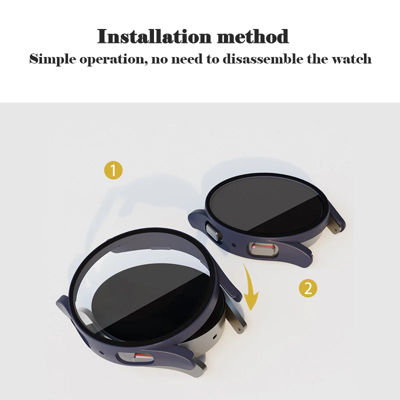 الزجاج المقسى غطاء ل سامسونج غالاكسي ساعة 5 حالة 40 مللي متر 44 مللي متر حامي الشاشة الوفير قذيفة جميع التغطية ل غالاكسي Watch4