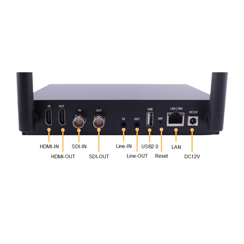 ENCSH-V2 HDMI SDI التشفير فك 4K 1080P NDI HX SRT RTMP RTSP البث المباشر IPCam