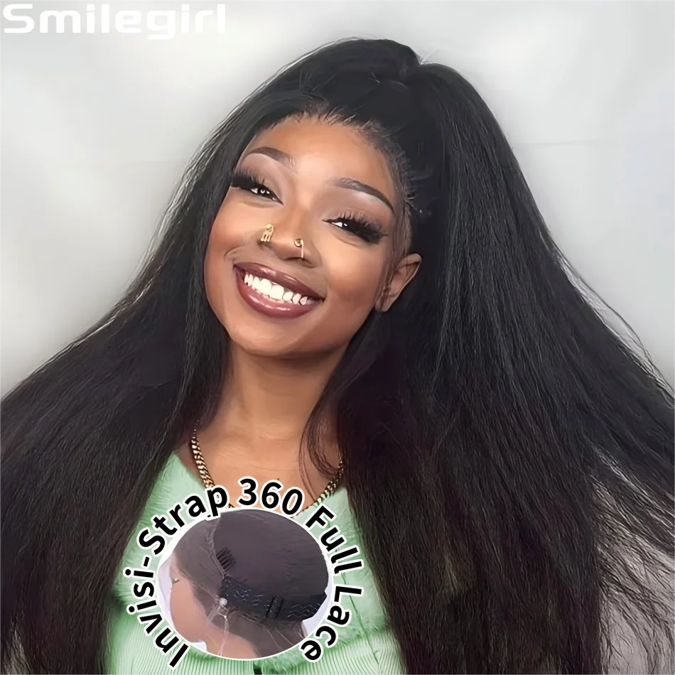 

360 Full Lace Wig Kinky Straight Human Hair Wigs 250 Density 13X4 Frontal Wig Brazilian Wigs Original 30 40 Inch Lace Front Wig
