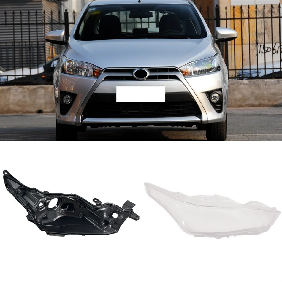 

For Toyota Yaris 2014 2015 Car Base Head Lamp Shell Headlight Base Lampshades Lamp Shell