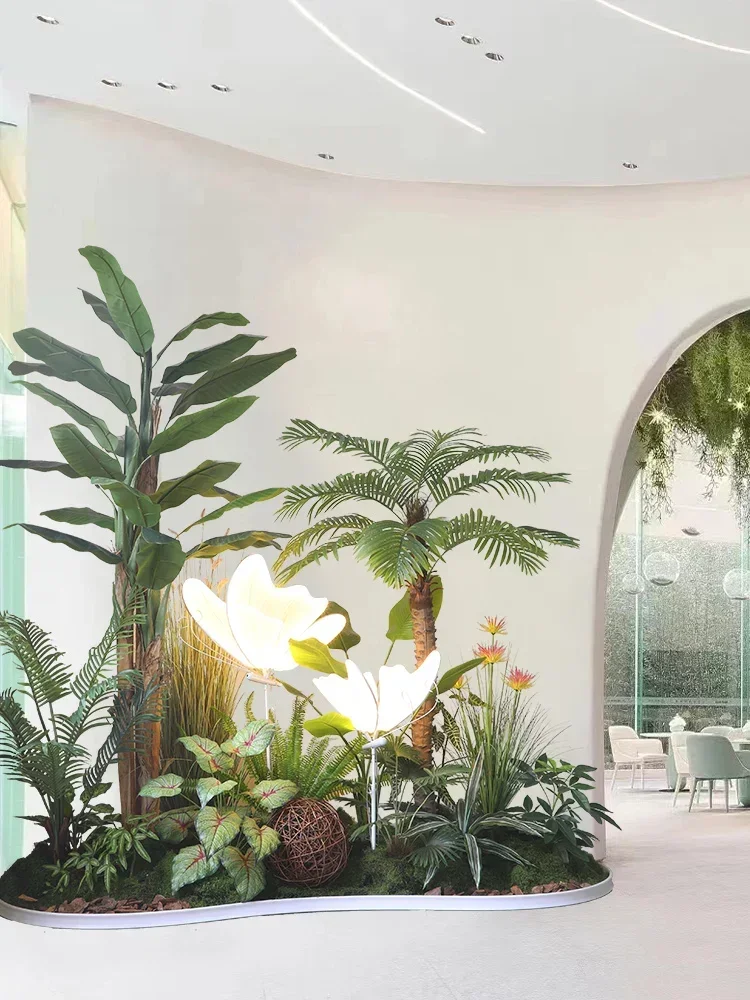Simulation Tropical Rainforest Green Plant Landscape Indoor Landscaping Plant Decoration Scene Layout