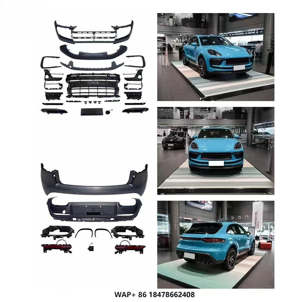 

Cars Front Rear Frame Bumper Full Body Kits for porsche Macan 95B.1 95B.2 2014-2022 Changed to 2023 Front and Rear Bumpers
