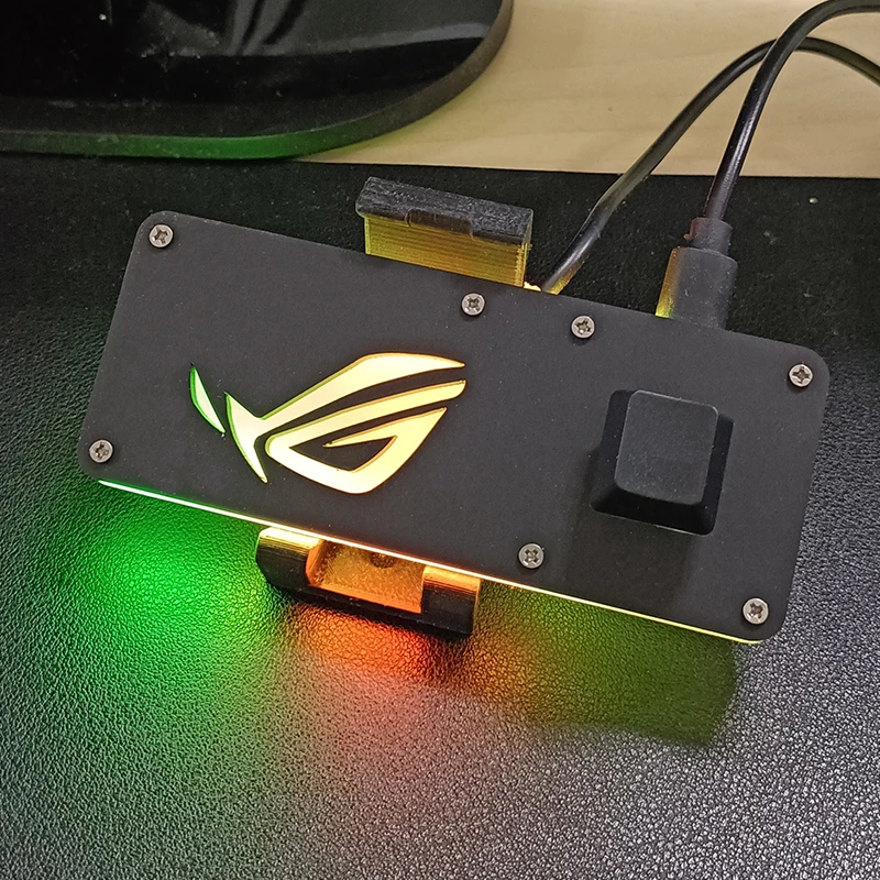 RGB PC Power Switch, ARGB Luz Colorida, Iniciar e Desligar, Computador Externo, SwitchiMotherboard, PC Case Acessório