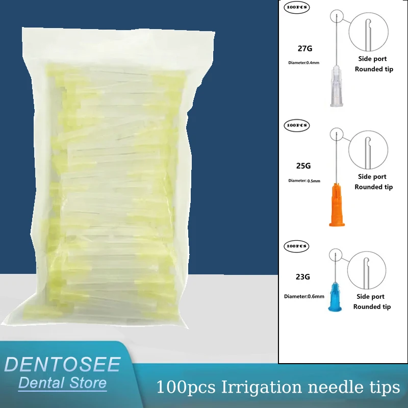 

Dental Irrigation Needle Tip End-Closed Side Hole Endo Syringe Root Canal Washing Tip Dental Endo Needle
