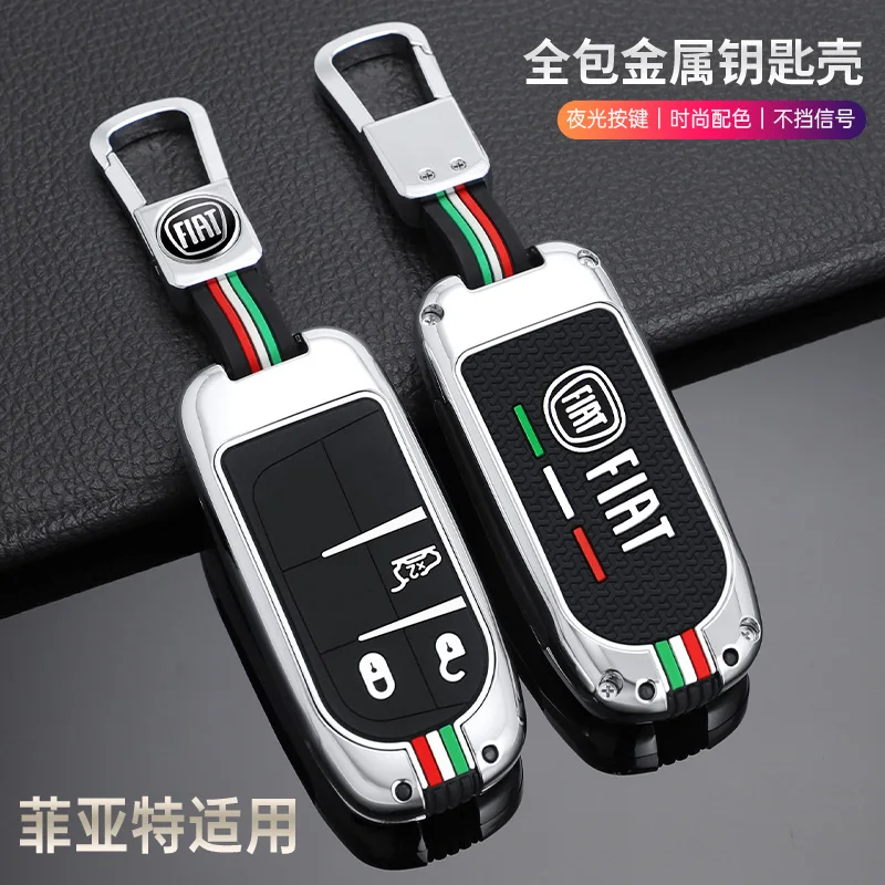 Funda para llave remota de coche Fiat, carcasa para Fiat Freemont Bravo 2 2007 2008 2009, llavero sin llave, Protector, accesorios para automóvil