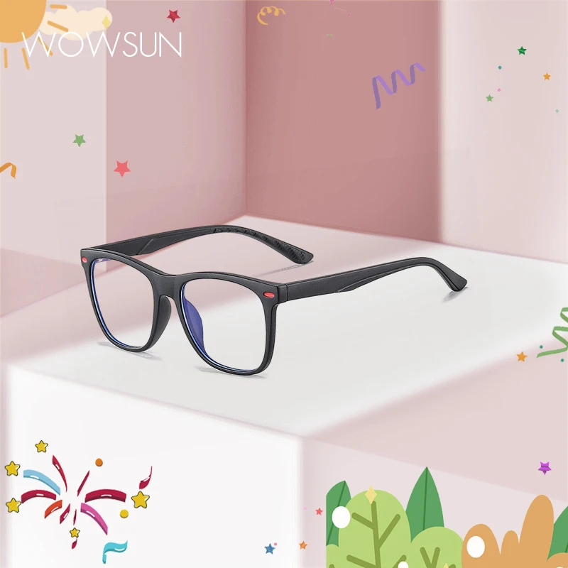 WOWSUN Children Glasses Frame for Boys Girls Kids Eyeglasses Frame Flexible Quality Eyewear for Protection and Vision Correction