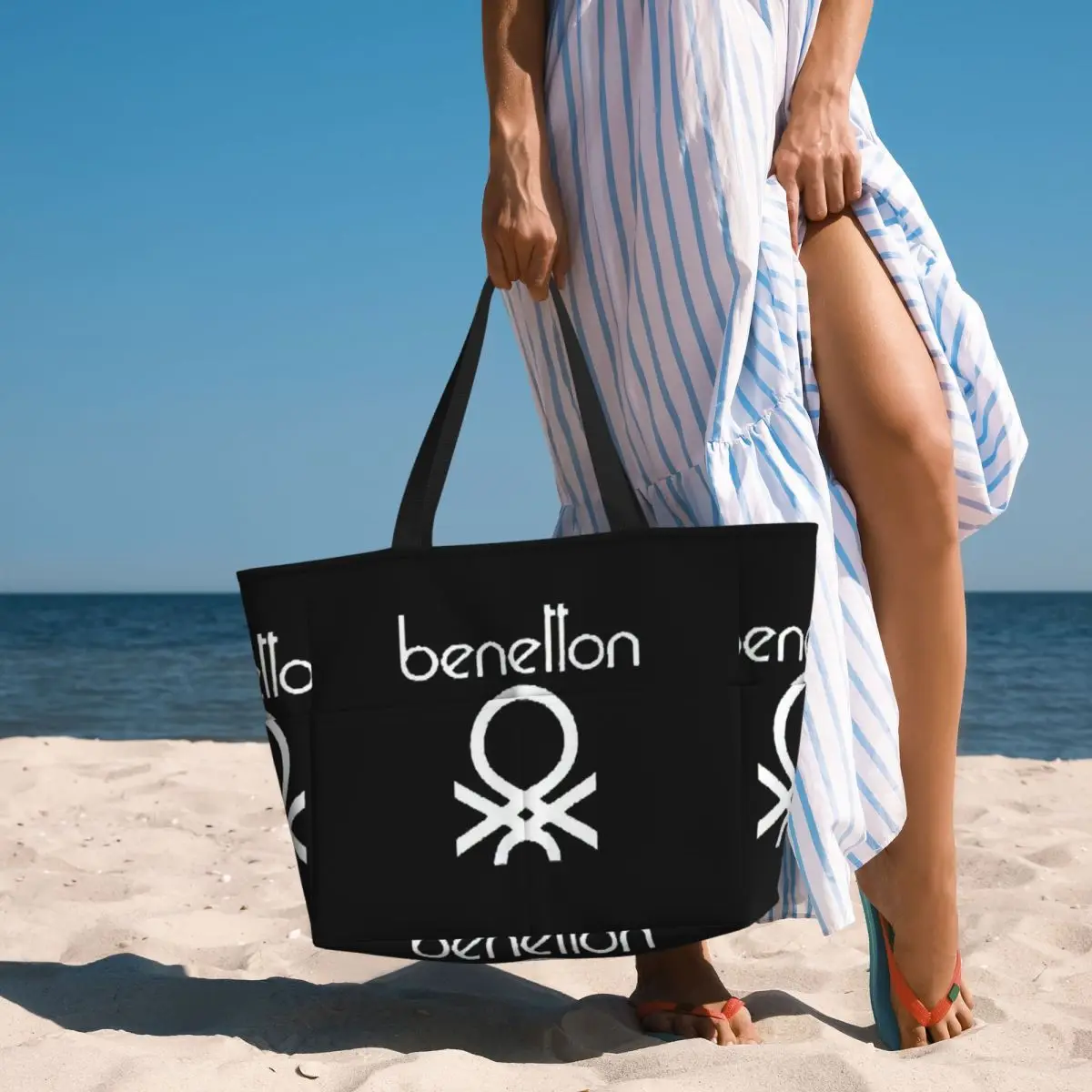 Benetton Formula Team 80s Collection Beach Tote Bag Sport Gym Yoga Duffle Large Tote Bag Women Travel Bag Fitness bag