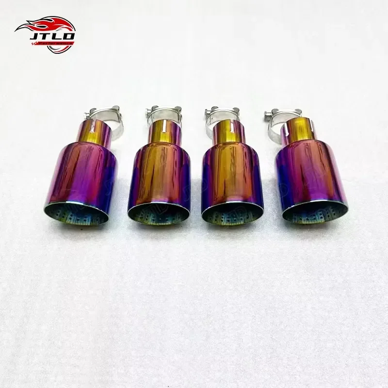 High Quality Stainless Steel Exhaust Tip, Universal Design with Custom Size Length Color, Flexible Fit Car Muffler Tailpipe