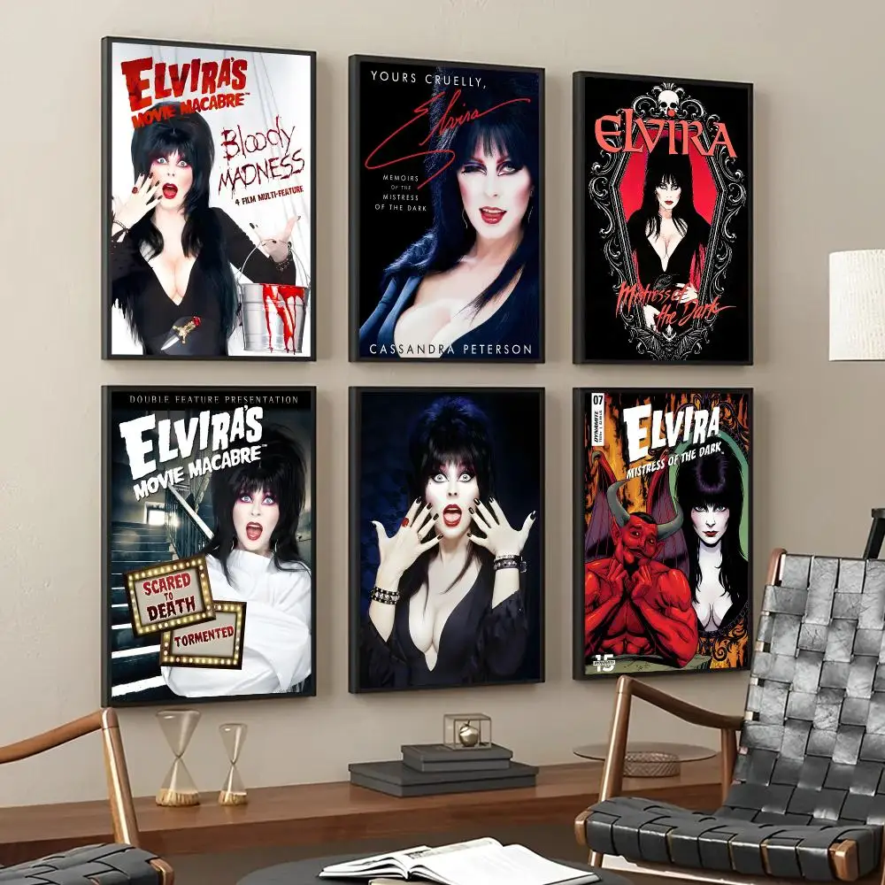 Elvira Mistress Of The Dark Poster Self Adhesive Sticker Home Bedroom Living Room Game Room Decoration
