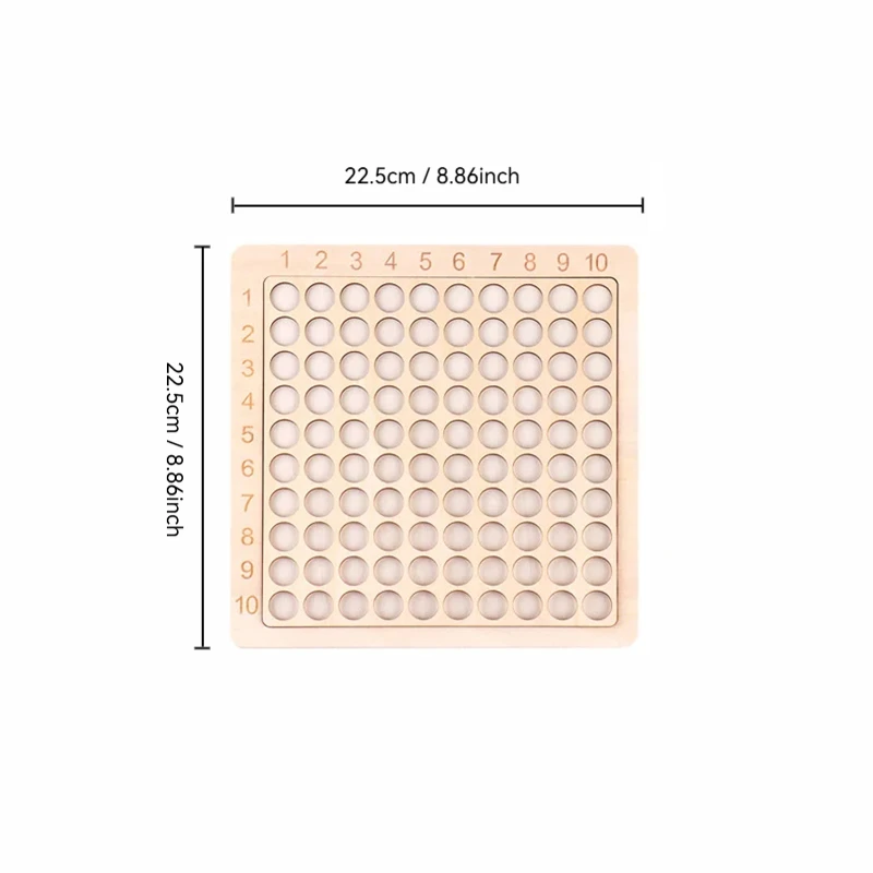 Montessori Wooden Math Toy: Multiplication Board Game for Kids’ Counting & Learning Education