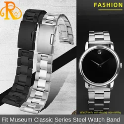 For Movado Museum classic series 0607473 0607474 fine steel stainless steel watchband 21mm male watch accessories