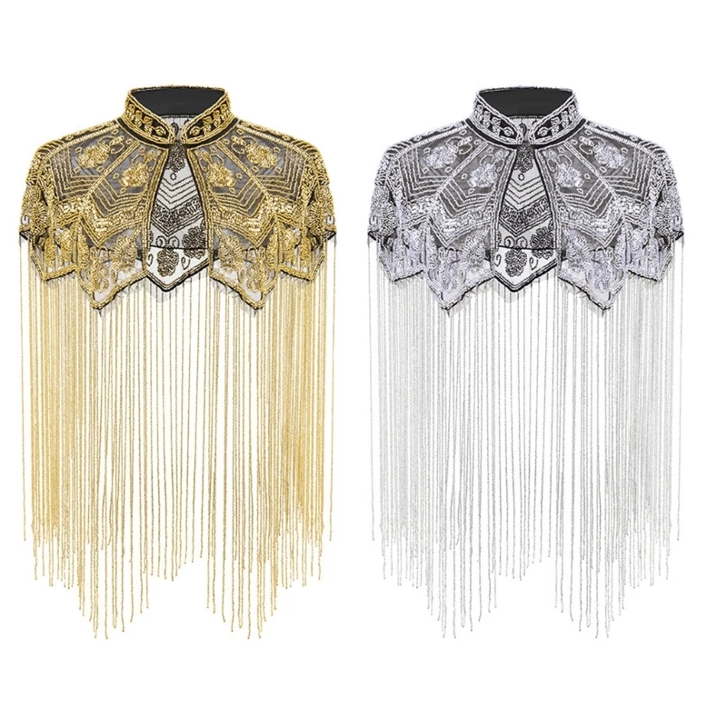 340D Fashionable Long Tassels Shawl For Dresses Dinner Parties And Red Carpet Event Formal Occasion Dressingup Shoulder Cover