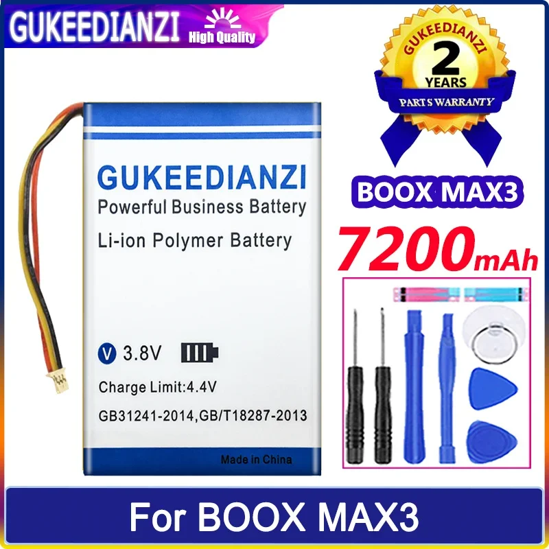 

Аккумулятор GUKEEDIANZI 6900 мАч/7200 мАч для Onyx Note lite BOOX MAX 2 3 2588158 Электронная книга MAX2 MAX3 Batteria