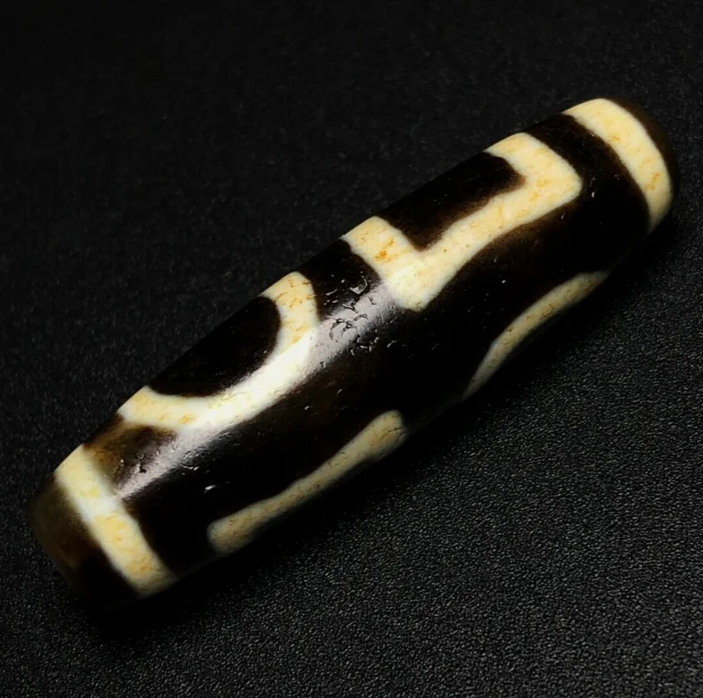 Himalayan Ancient Tibetan DZI Beads Old Agate Heaven＆Earth Totem Amulet Pendant