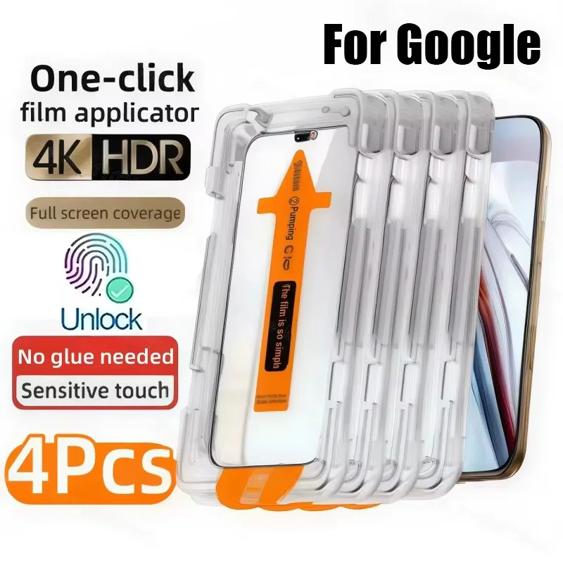 1-4PCS HD Displayschutz aus gehärtetem Glas für Google 10 9 Pro XL 10 9 8Pro 10 9 8 7 10A 9A 8A 7A 6A Staubfrei, einfache Installation