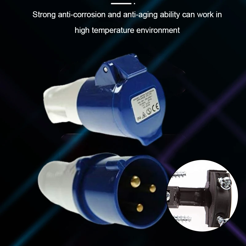 

Plug Adapter Main Plug Hook Up Site Adapter Car Connection 3PIN Mains Hook Up Site Socket Adapter 240v 16A Caravan Motorhome