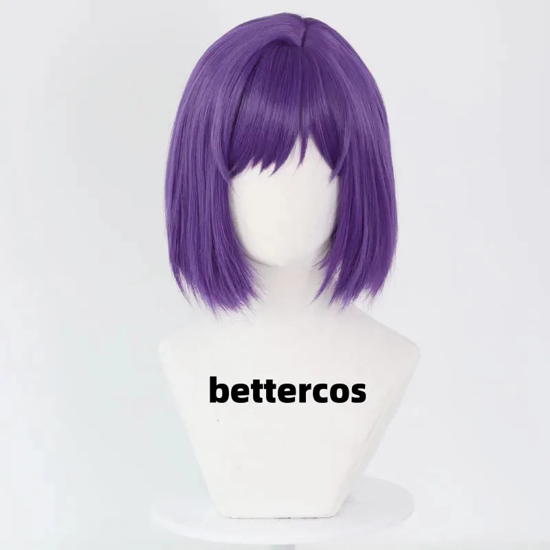 Mikage Reo Anime BLUE LOCK Cosplay 35Cm purple short hair Heat Resistant Synthetic +Wig cap FR;8F,;DKL