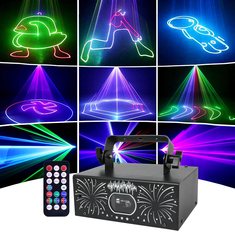 

LED DMX 512 disco laser beam KTV party Christmas tree Full Color 3D animatio new year lazer dj bar par lights big stage lighting