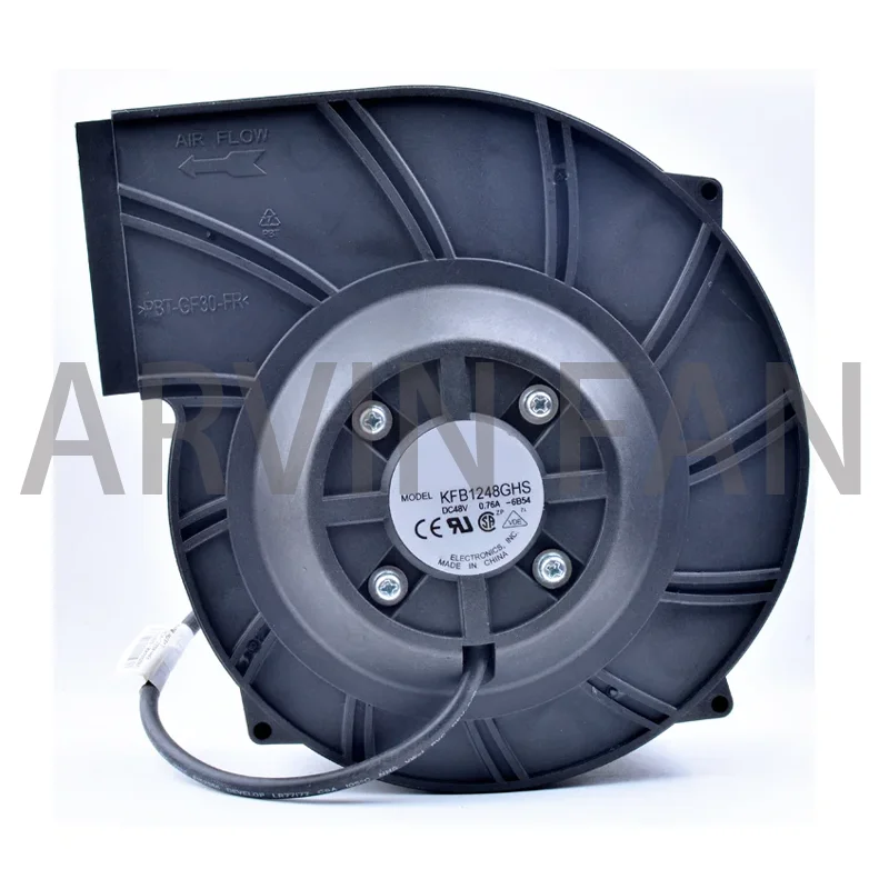 

Brand New Original KFB1248GHS 180x170x80mm 18cm DC48V 0.76A Centrifugal Turbo Blower Communication Equipment Cooling Fan