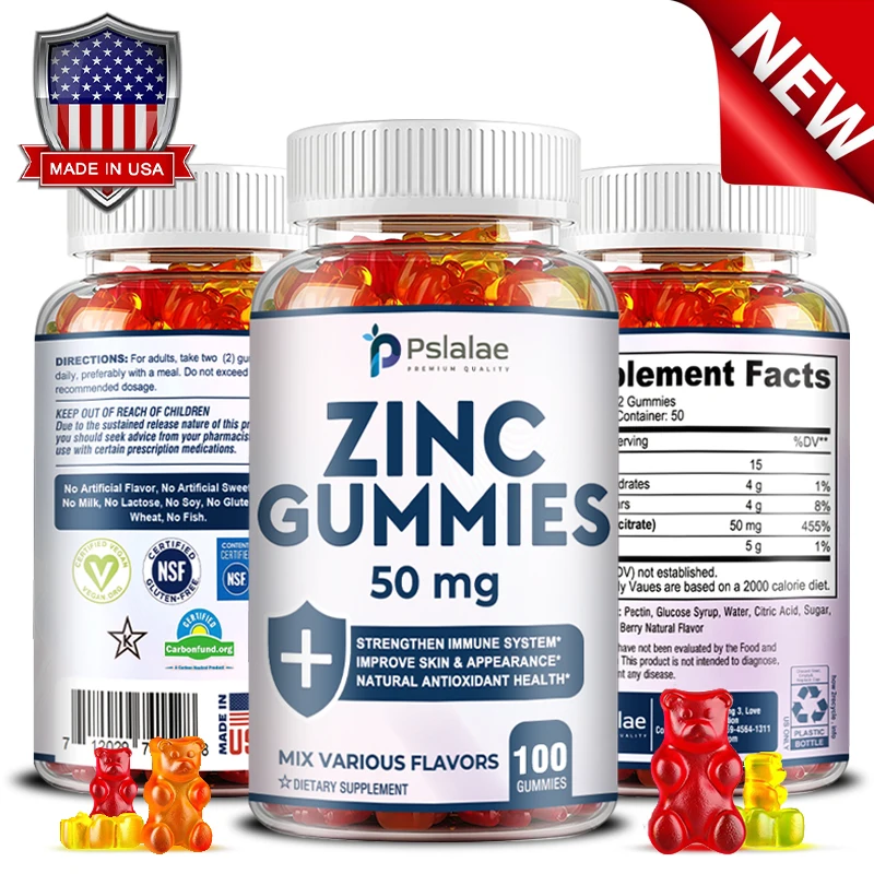 Zinc Gummies - Supports Cognitive Performance, Mood and Energy Levels and Promotes Healthy Sleep