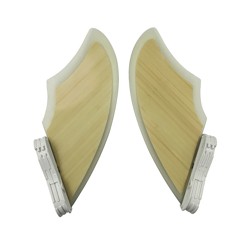 UPSURF FCS 2 Fins TWIN FINS For Surfboard Fin Bamboo Material Surfing Accessories 2 Pcs/set Quilhas Surf Two Side Diving Fin