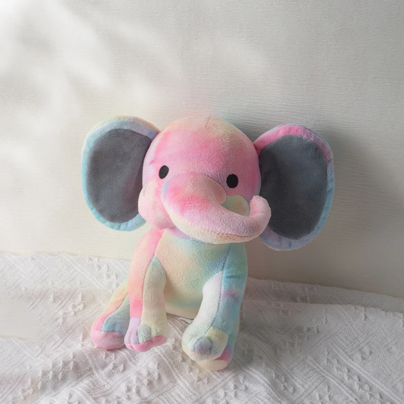 25cm/9,84 Zoll Weicher Elefanten-Plüsch - Niedliches Flauschiges Buntes Plüschtier (Verschiedene Farben: Rosa/Blau/Lila/Regenbogen) - Id – Detail 10
