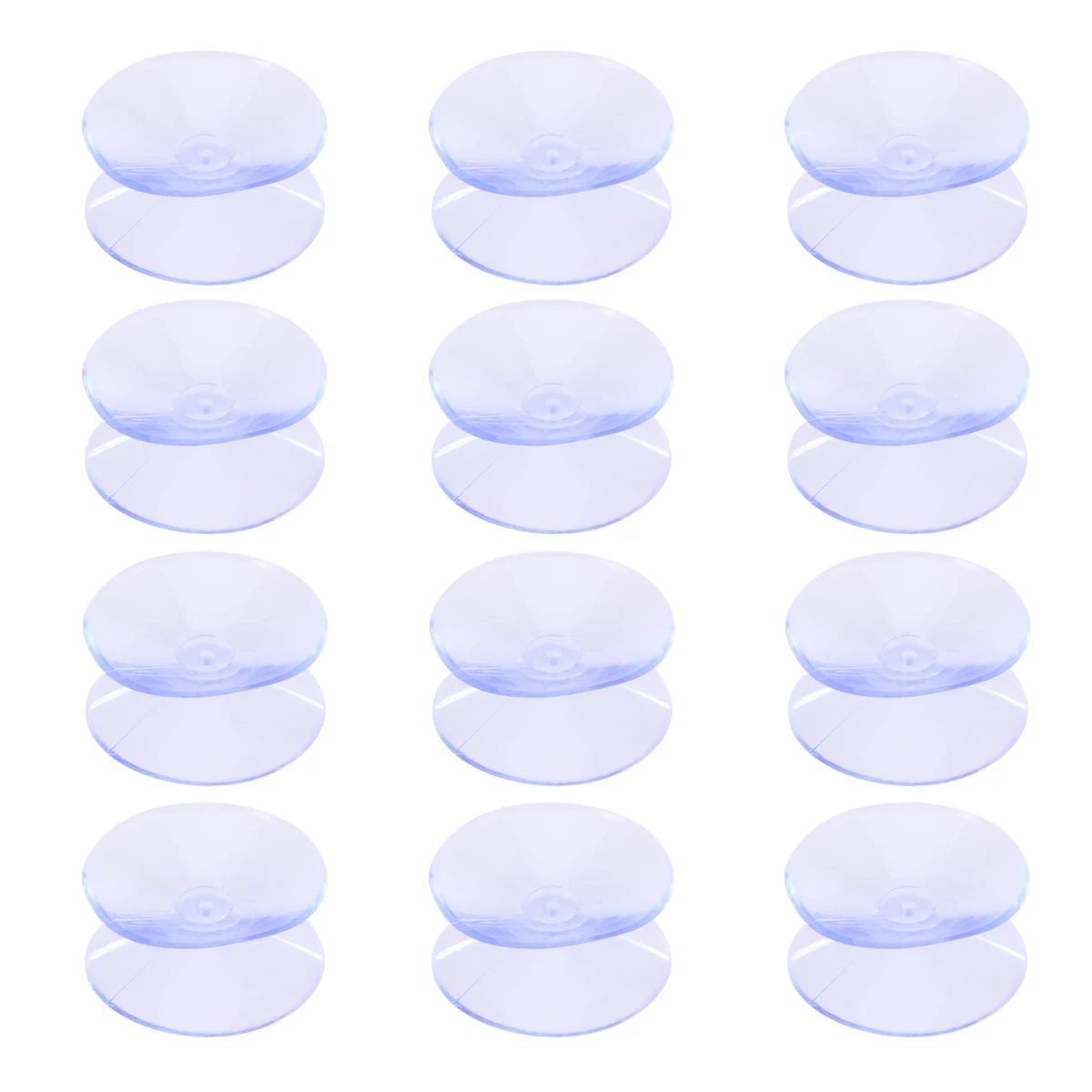 

12 pcs 10X30Mm Transparent Double-Sided Suction Cups Silicone Rubber Pads For Glass No Hooks Non-Slip Mounting Bathroom Kitchen