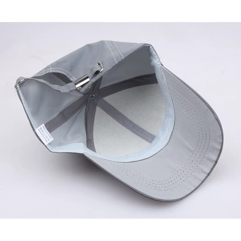 High Quality Lightweight Reflective Luminous Cap Men Outdoor Sports And Leisure Hip Hop Baseball Cap Gray Ladies Sun Visor