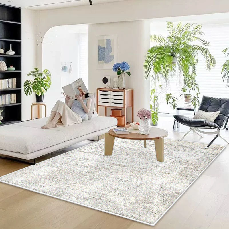 أسلوب بسيط مجردة السجاد غرفة المعيشة عادي اللون عدم الانزلاق غرفة نوم الديكور البساط الطفل لينة سهلة نظيفة حصيرة للزحف الفانيلا #2