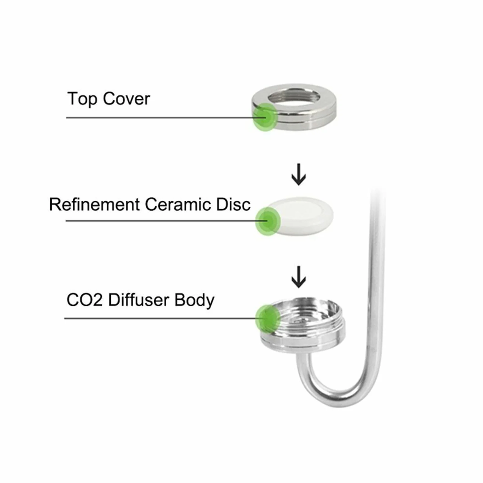 수족관 CO2 디퓨저, 물고기 탱크 버블 무화기 반응기, 솔레노이드 레귤레이터, CO2 시스템 무화기, 흡입 컵