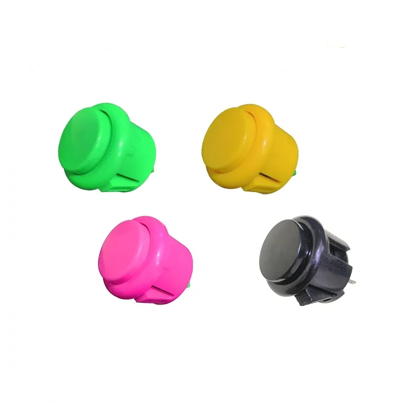 10 pcs Multi-color Options 24mm Snap-on Buttons Boxing Machine Accessories Button 97 Street Fighter Arcade Parts