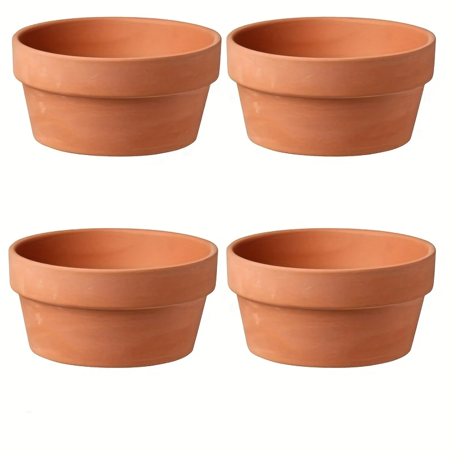 

4pcs, Terracotta Flower Pots 4.5x2.3 - Clay Planter with Drainage Hole for Cactus and Succulents - Ideal for Plants and Cra Pots