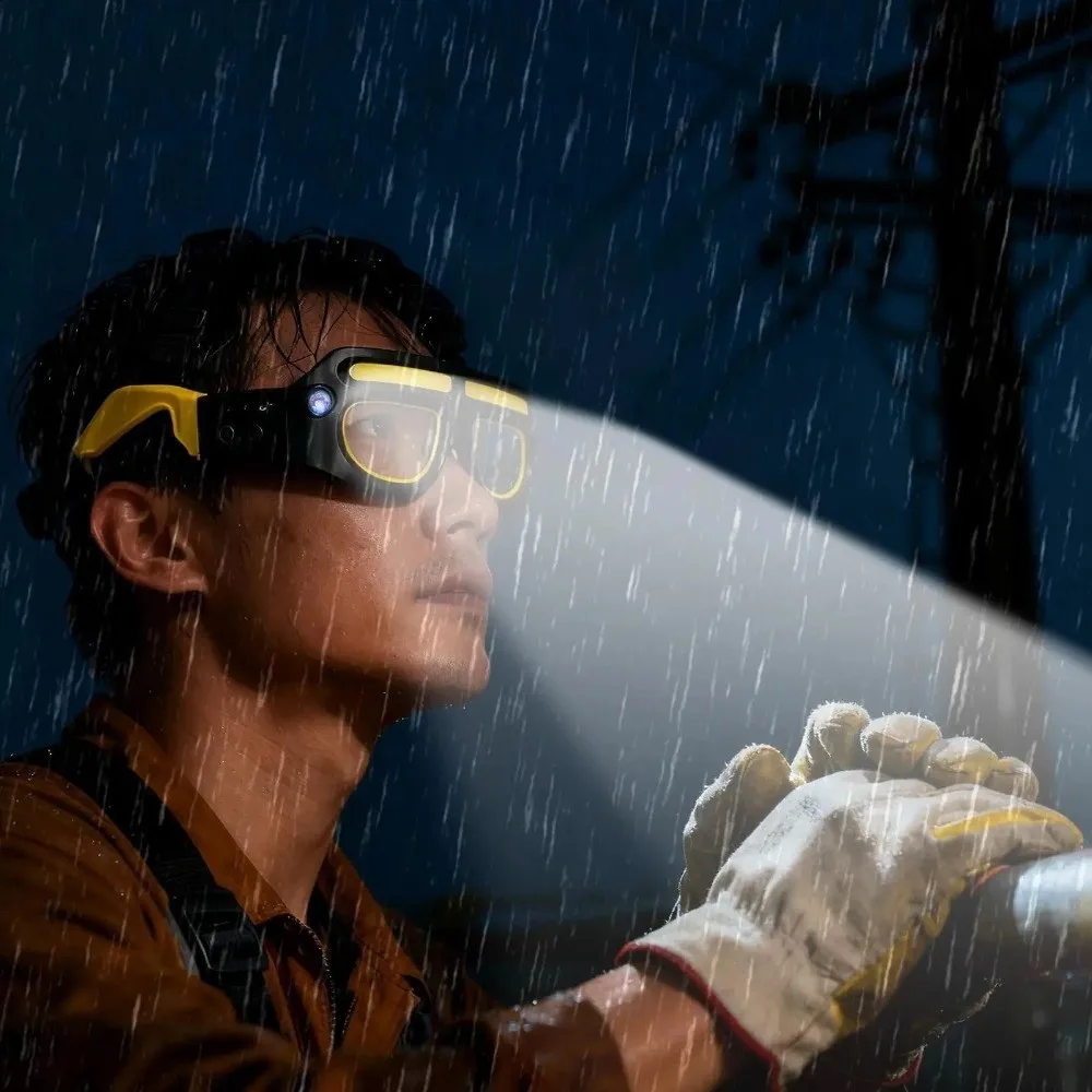 

5 Modes LED Glasses Headlights Safety Waterproof Outdoor Cycling Headlights Windproof Bright Lights Work Lights Night Running