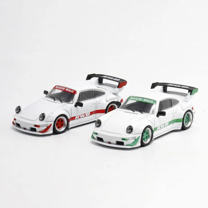 

Звездная модель 1:64 Porsche RWB964 Модифицированная модель автомобиля из сплава GT Tail Edition с широким кузовом