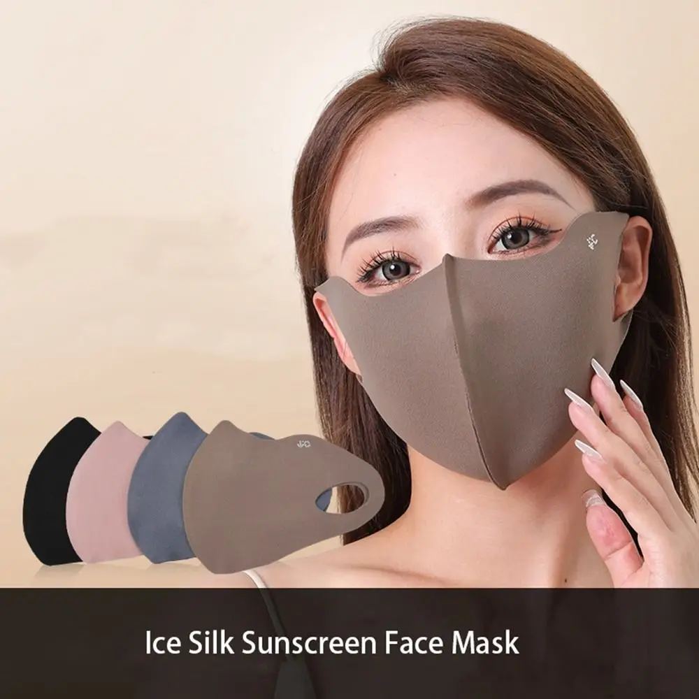 Adjustable Sunscreen Face Scarf Ice Silk Mask Summer Face Mask Face Cover UV Protection Face Scarves Face Gini Mask Women/Girls