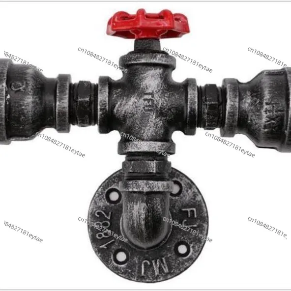 

Настенный светильник в американском индустриальном минималистичном стиле для ресторана/бара, двойной, из кованой железной водопроводной трубы